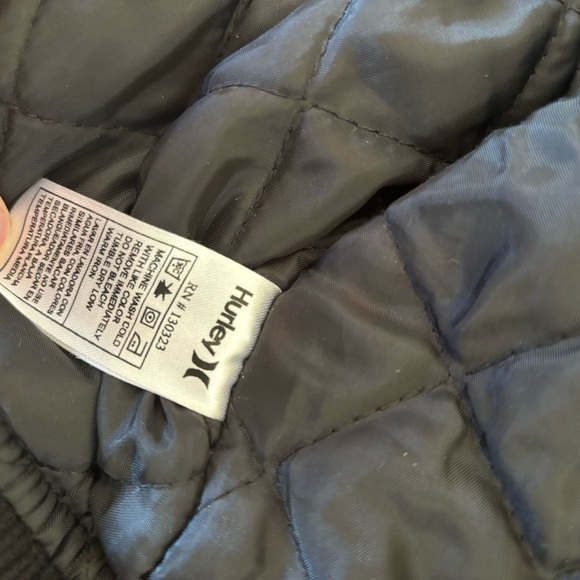 2/$15 Size 12m Baby Hurley Distressed Logo Quilted Puffer Fall Winter Jacket - Picture 6 of 7